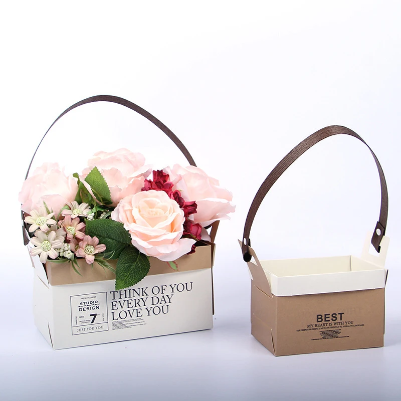 Packaging-Bag-Florist-Handy-Flower-Bags-Packaging-Bag-Florist-Handy-Flower-Bags-Gifts-Wedding-Party-Favor.jpg Csomagoló Táska Virágüzlet Praktikus Virágtáskák Virág Táskák Ajándékok Esküvői Buli Szívesség Rózsa Sütemény Tároló Doboz - Image 2