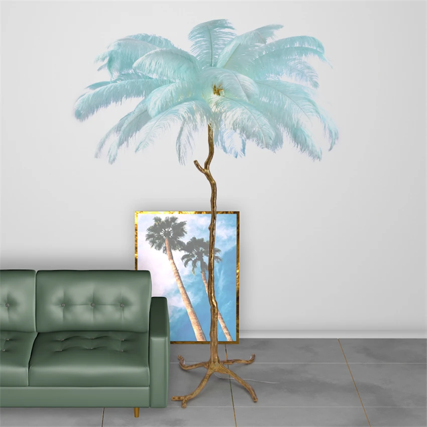 

Nordic Floor Lmap Romantic Feather Design Living Room Decoration Floor Lights Feather Landing Lamp Stand Lamps Decor Stand Light