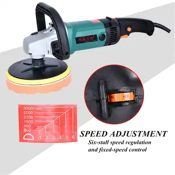 

Variable 6-Speed Car Wax Polisher Variable Speed Car Paint Care Tool Electric Car Polishing Machine Buffer Sander Waxer Kit
