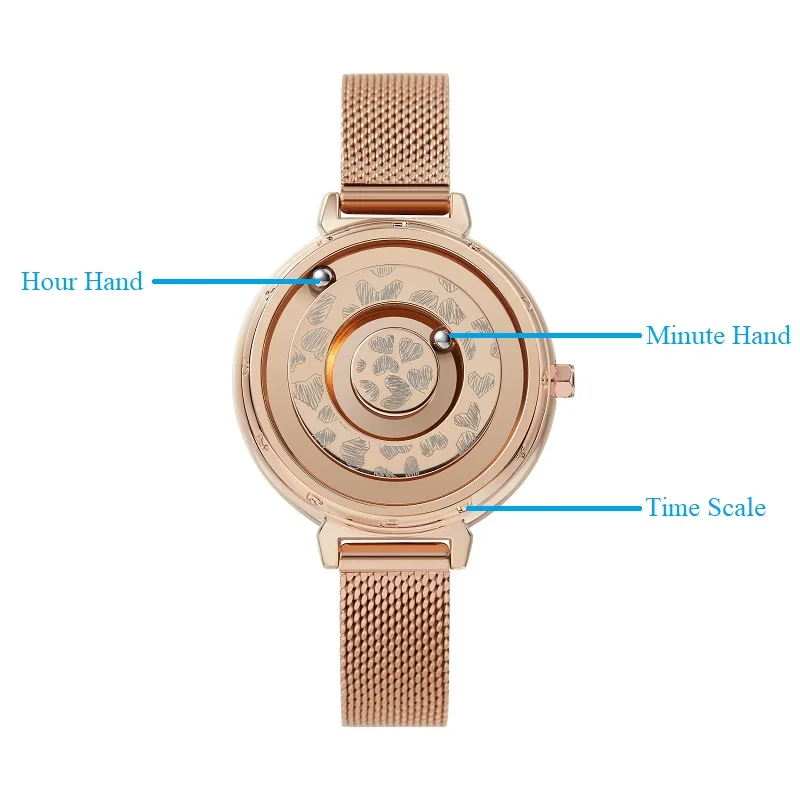 Women's Gold Magnet Watch