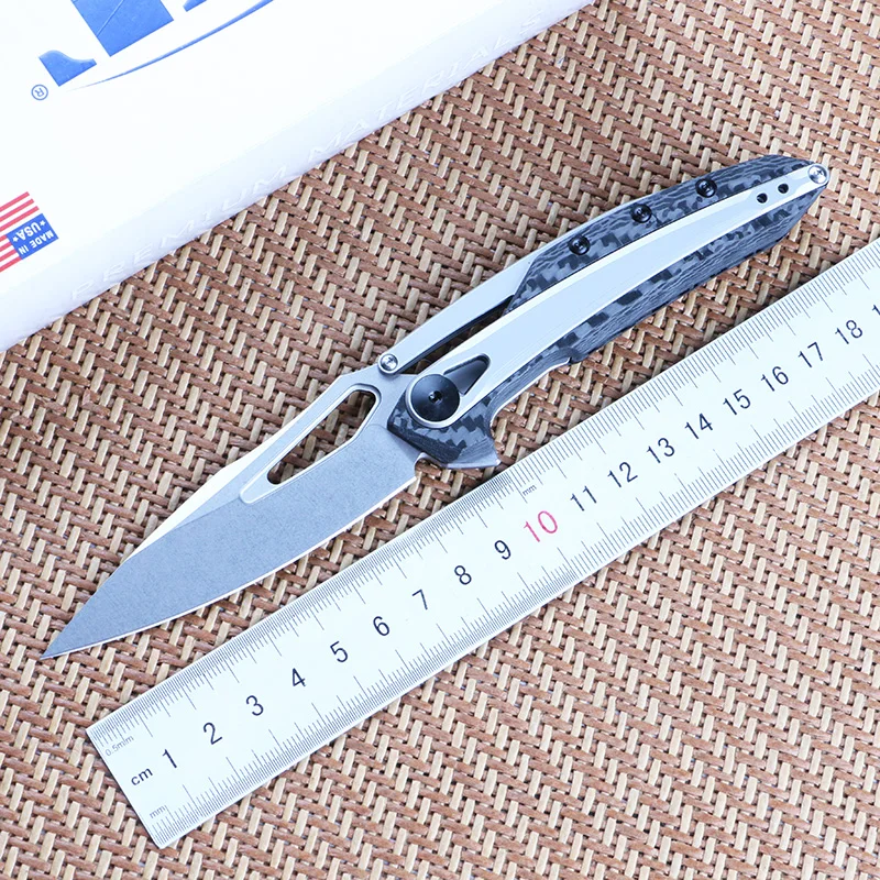 Green thorn zt0990 folding quick opening vg10 blade 440Csteel + carbon fiber handle camping outdoor portable EDC tools | Инструменты