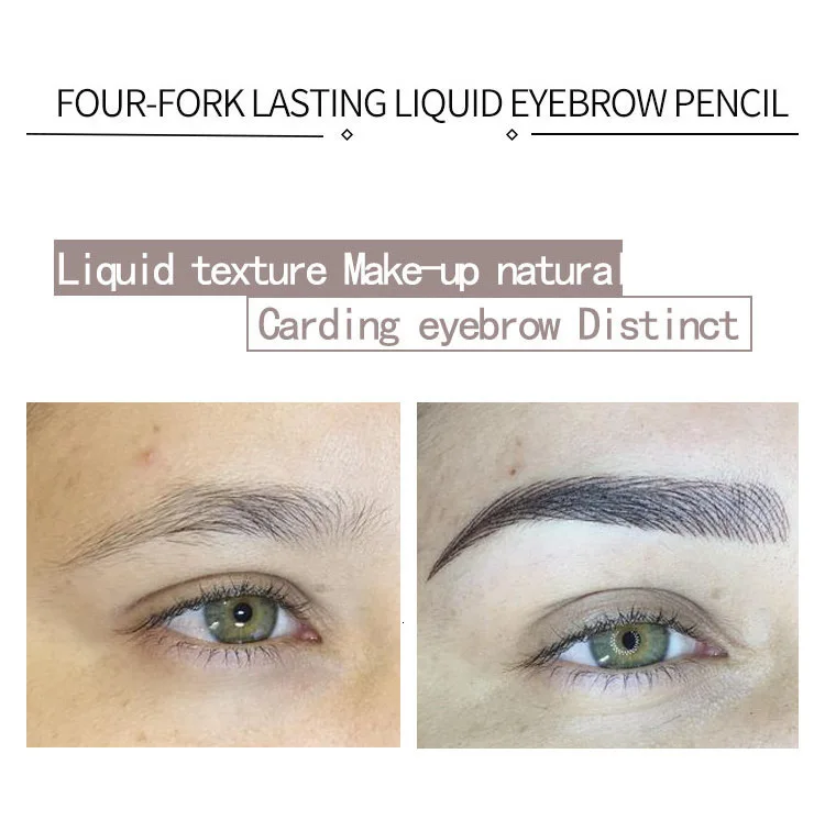 Microblading тату-ручка для бровей, водостойкая микроблейдинг-ручка, жидкий карандаш для бровей, вилка, кончик, точный бровей, длинный стойкий для бровей