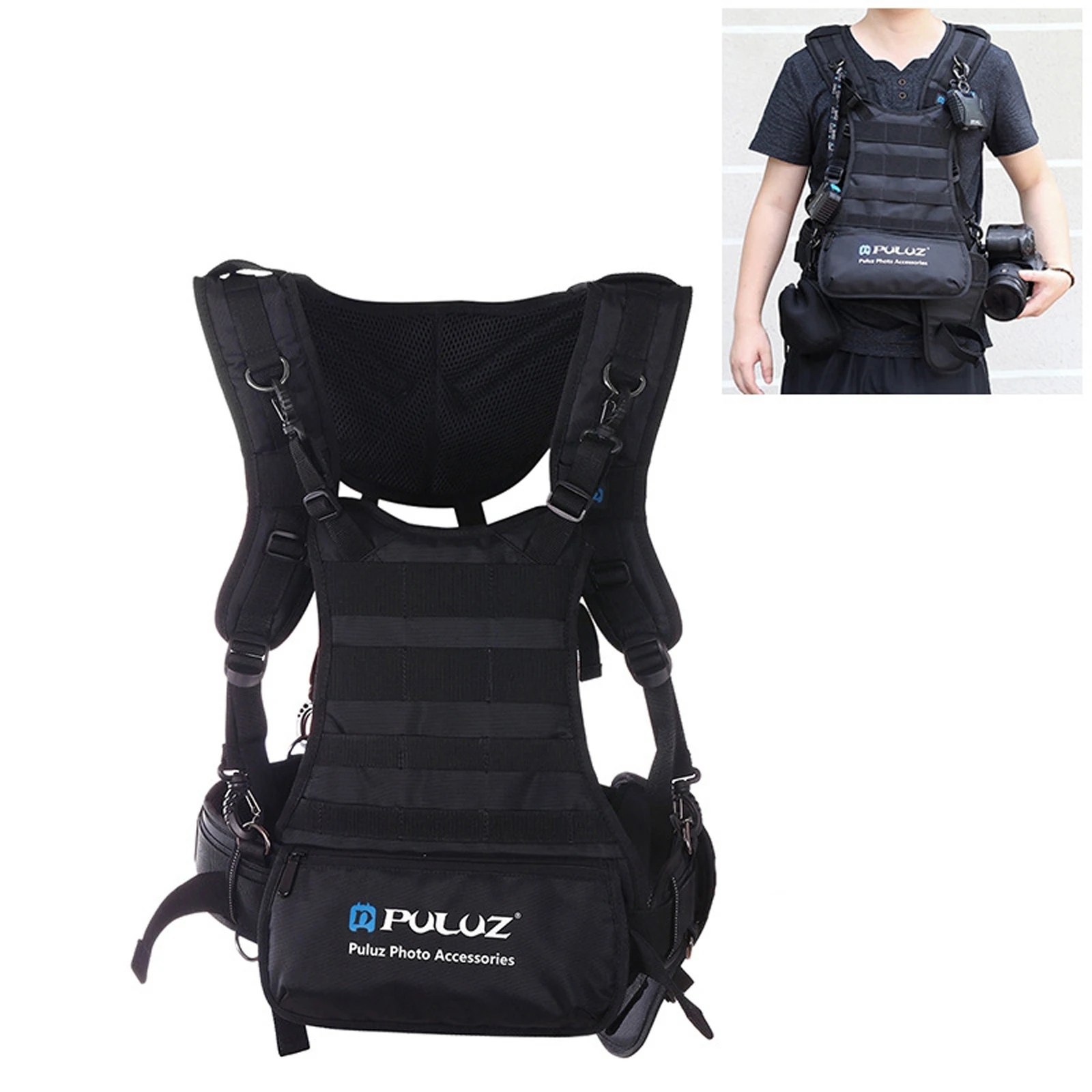 Adjustable Camera Strap Double Shoulders Strap Waist Belt for SLR DSLR