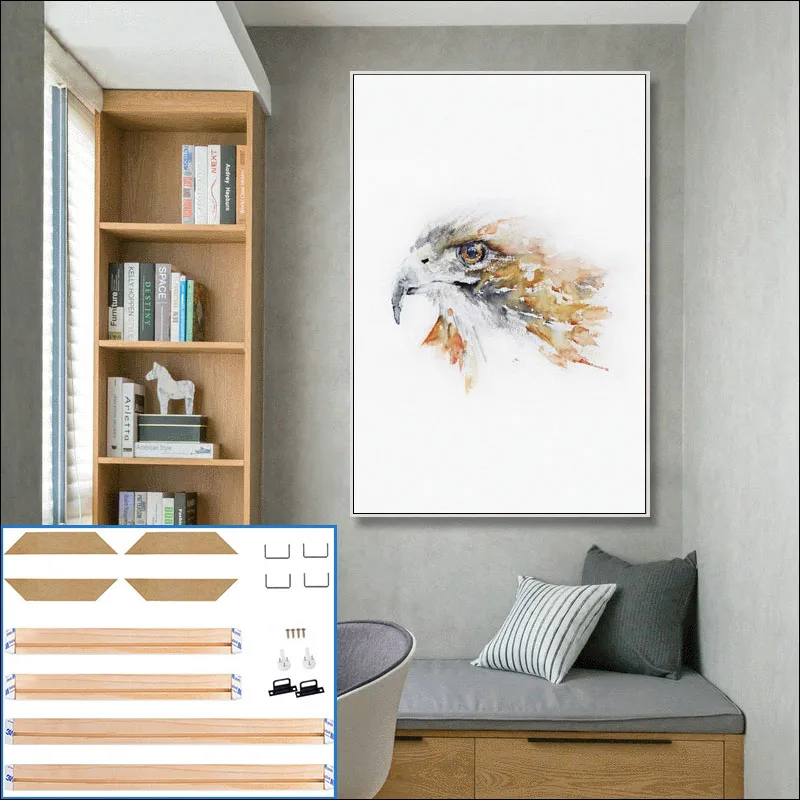 

Animals Posters Prints Eagle Scandinavian Decor Canvas DIY frame for Living Room Eagle Art paintng Un framde Wall