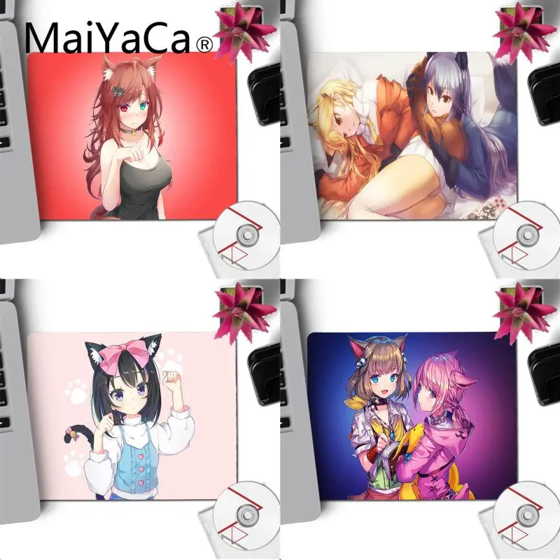 MaiYaCa Yuri аниме Neko сексуальная девушка красивый коврик для мышки в стиле маленький
