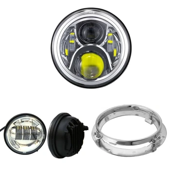 

7inch Motorcycle LED Headlight for Motorcycle +4.5inch Fog Light, 7Inch Trim Ring Conversion Set/Kit for Touring Road King