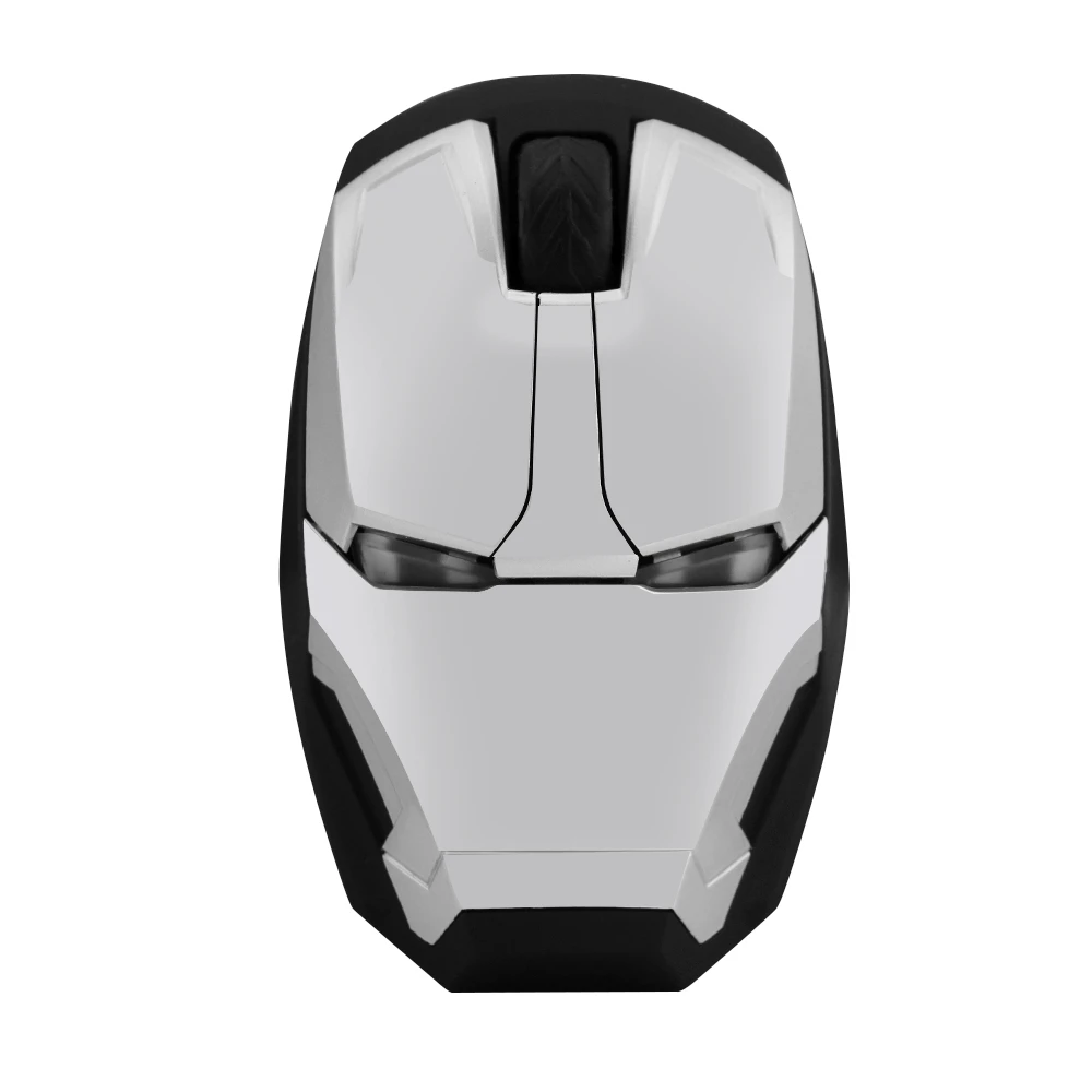 Model First (Silver) Железный человек беспроводная компьютерная мышь Эргономичный Usb Оптический ПК Mause милый 3D мультфильм бесшумный светодиодный ноутбук ребенок подарок мыши для влюбленных Marvel - Цвет: Model First (Silver)