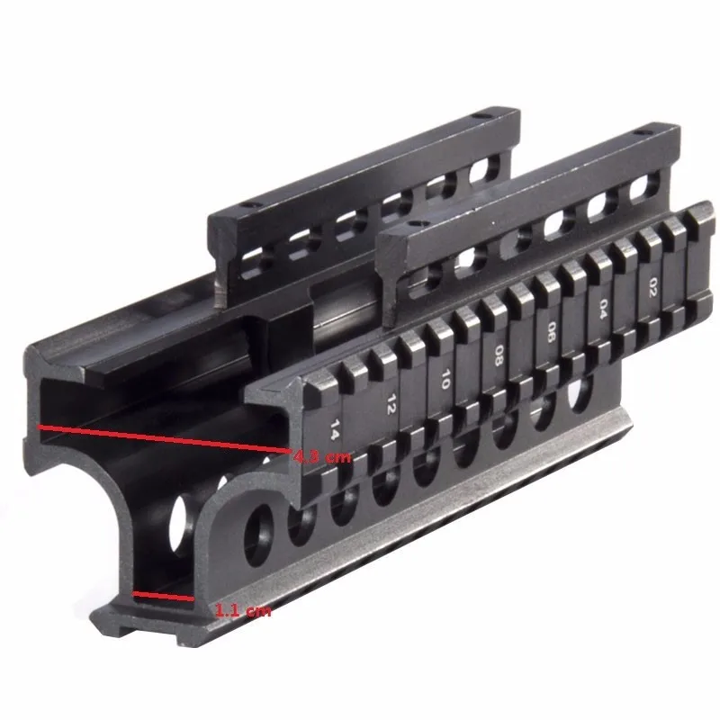 AK 47/74 Тактический Quad Rails Handguard Rail с 6 чехлами для охоты и стрельбы Тактический RIS Quad Rail AMD-65 Quad Rail system