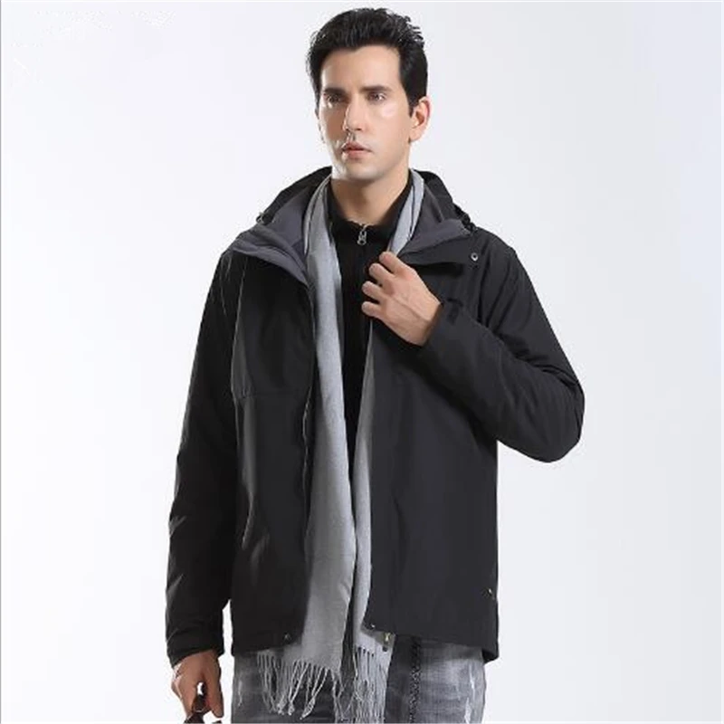 New winter men Outdoor Camping Hiking Jacket 2 Pcs 9 Colors Size M - 4XL High Quality Clothes Outdoor windbreaker Windproof coat