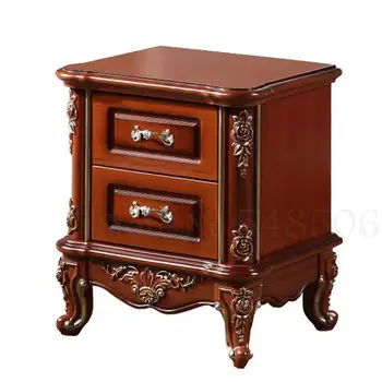 

Pure Solid Wood Bedside Table American European French Rural Mini Small Solid Wood cabinet Bedside Table