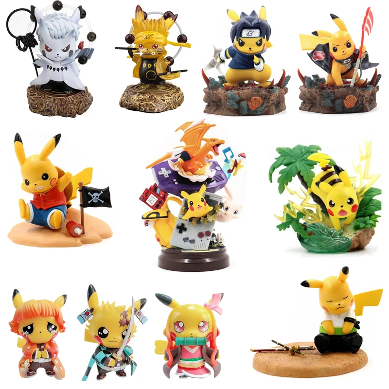 

POKEMON Toy Action Figure Anime cosplay Pocket Monster Pikachu Game Poke Model Charmander Collect Decoration Toy For Kids Gift