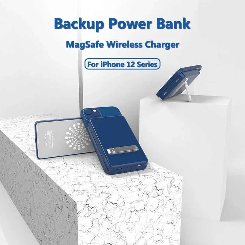 18 Вт PD магнитное Беспроводное зарядное устройство 5000 мАч Power Bank для iPhone 12/12 Pro
