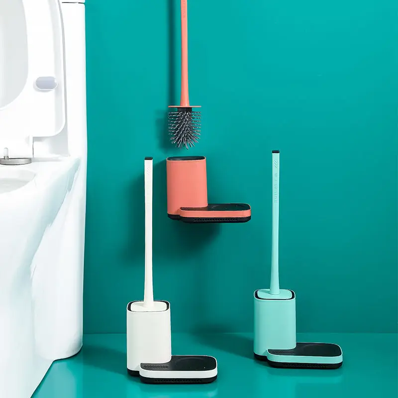 

Toilet brush household wash toilet brush long handle to dead corner soft fur wall-mounted with aroma toilet cleaning set