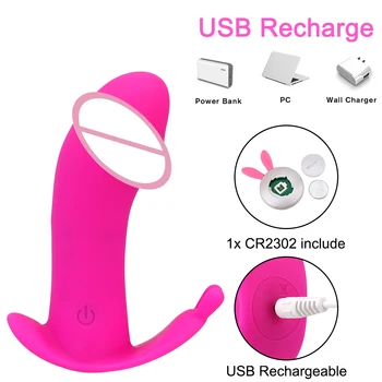 12cm Dildo Wireless Vibrator For Women Clitoris Stimulator Vaginal Ball Anal Plug Real Penis Female Masturbator Panties Sex Toys 4