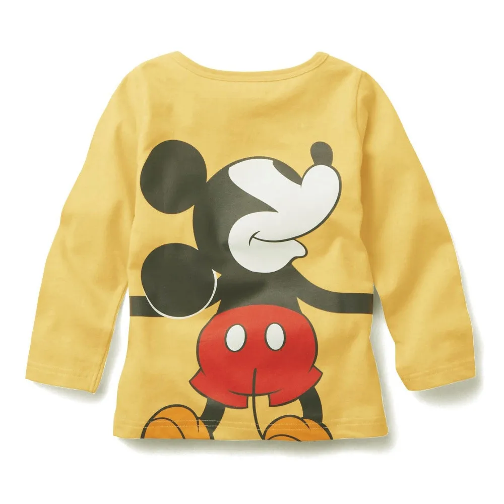 Цвет: желтый Disney/Одежда для маленьких мальчиков; детские комбинезоны; комплекты одежды для детей; комплект одежды для маленьких мальчиков; одежда для маленьких девочек с Микки; Одежда для новорожденных комбинезон - Цвет: Цвет: желтый