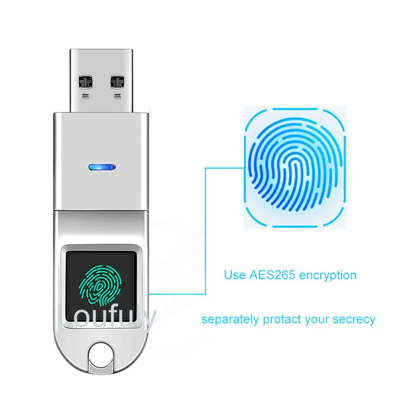 Encrypted Fingerprint encrypted Flash Drive USB 3.0 16GB 32GB 64GB 128GB Password Key Secure Encrypted Flash Memory For Business