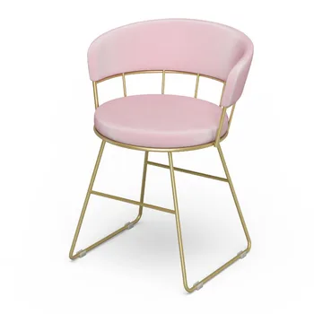 

Nordic Dressing Table Chair Makeup Stool Modern Minimalist Princess Bedroom Girl Soft Net Red