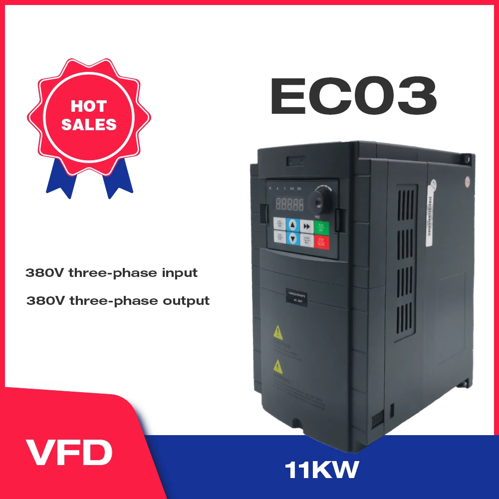 VFD AC 380V 15KW Variable Frequency Drive 3 Phase Speed Controller Inverter Motor Converter EC03 | Обустройство дома