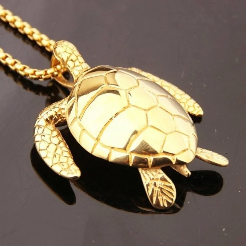 NewTrendy Animal Turtle Pendant Necklace Women Necklace Metal Sliding Colorful Turtle Pendant Necklace Accessories Party Jewelry