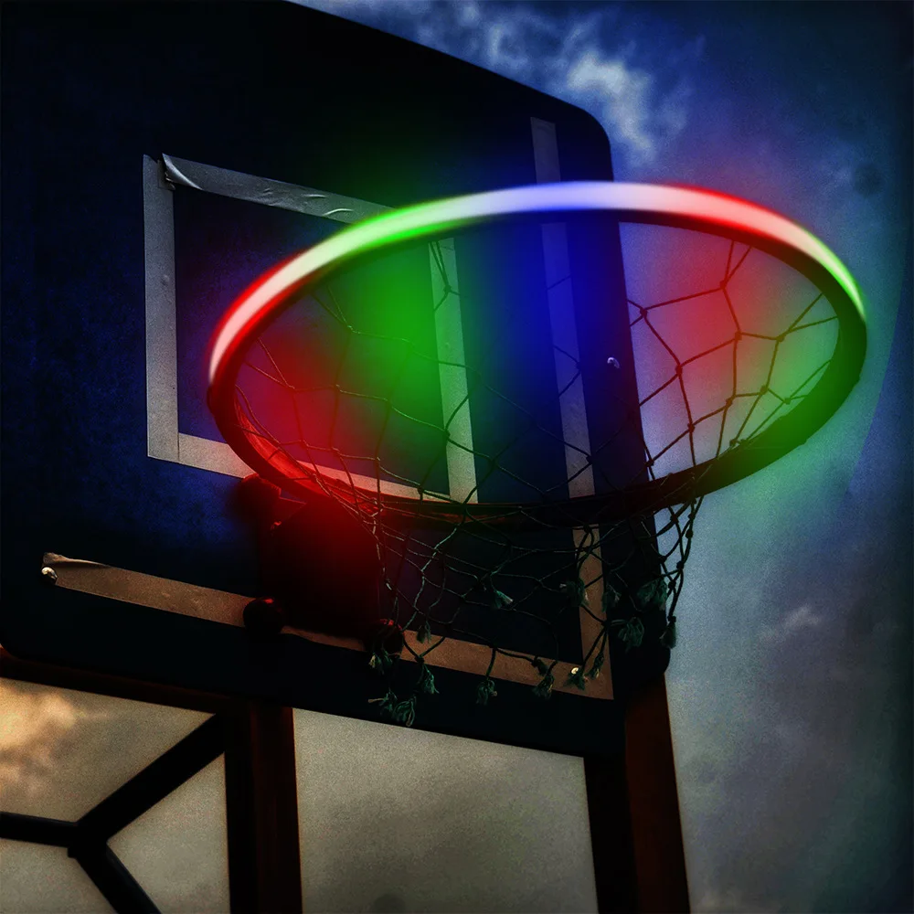 Barra de Luz de Basquete Led com Mudança de Cor Luz com 30 Nova Luminosa Solar Basketball Frame Led Luz Sporting 7 Computers & Electronics