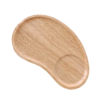 

Practical Afternoon Tea Tray Wood Tableware Kitchen Supplies Oval Cake Tray Solid Wood Tray