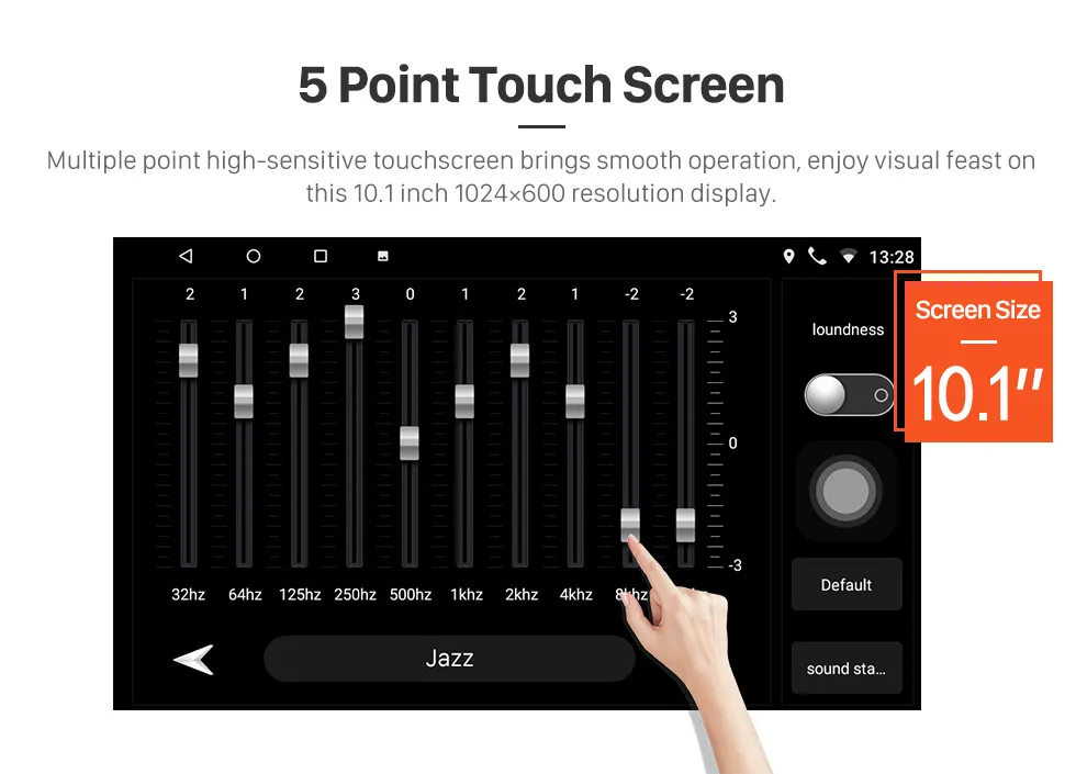 Seicane 10.1 Polegada 2din android 10.0 touchscreen