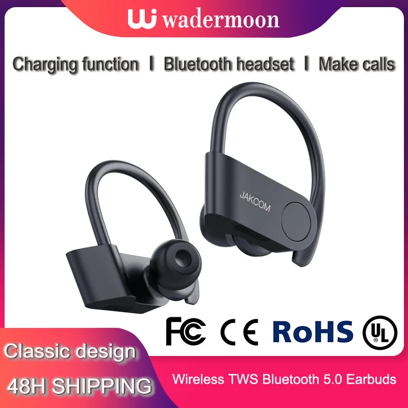

Truly Wireless Earbuds TWS Bluetooth 5.0 in-Ear Headphones Hi-Fi Stereo Earphones Charging Case Hooks Waterproof Sports Earbuds