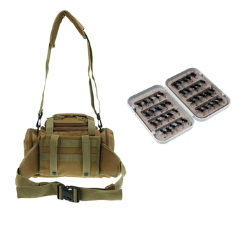 

40pcs Fly Fishing Flies Dry Winged Ant Insects with Box & Tackle Bag