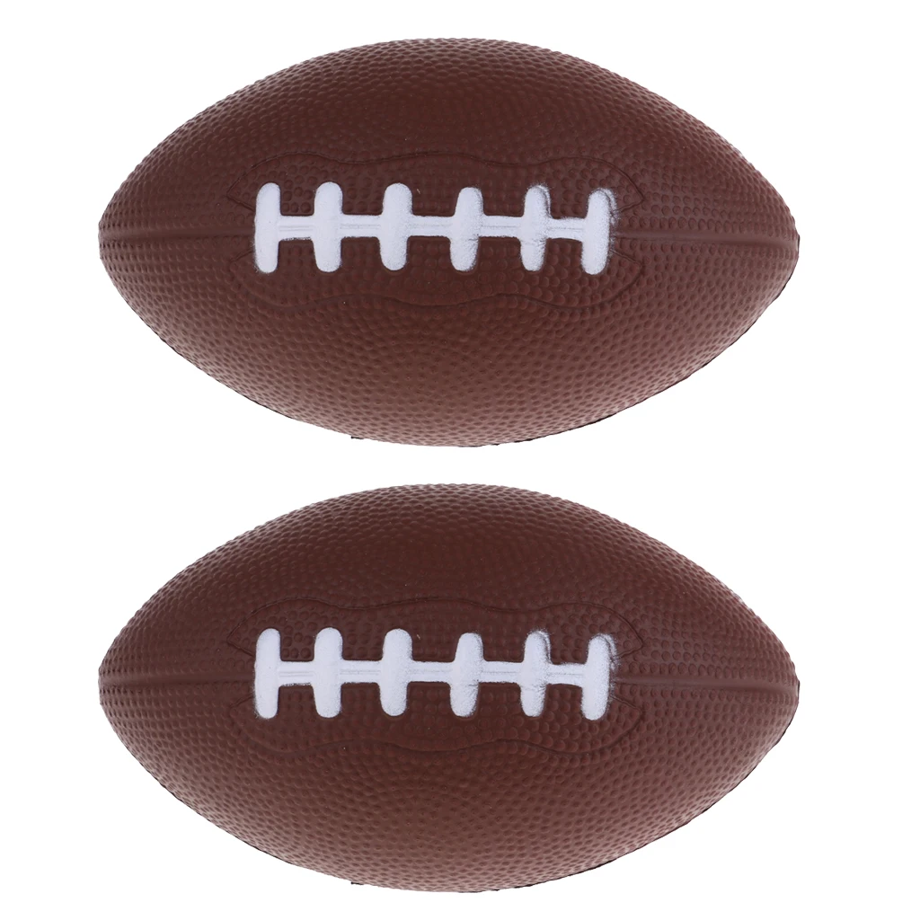 2Pcs PU Foam American Football Rugby Ball for Childeren, Adults Birthday Gift Kids Toy Game Footballs