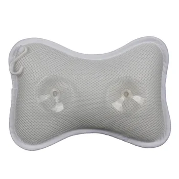 

3D Mesh Spa Non-Slip Cushioned Bath Tub Spa Pillow Bathtub Head Rest Pillow With Suction Cups Bathroom Supply For Neck And Back