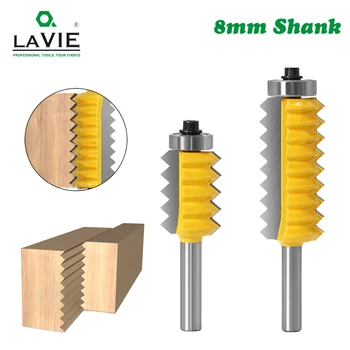 

1pc 8mm Shank Finger Joint Glue Milling Cutter Raised panel V joint Router Bits for Wood Tenon Woodwork Cone Tenoning Bit