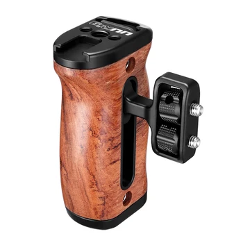 

UURig R027 Universal Wooden Handle Grip for Canon Sony DSLR Camera Cage with Cold Shoe Mount for Microphone Video Light