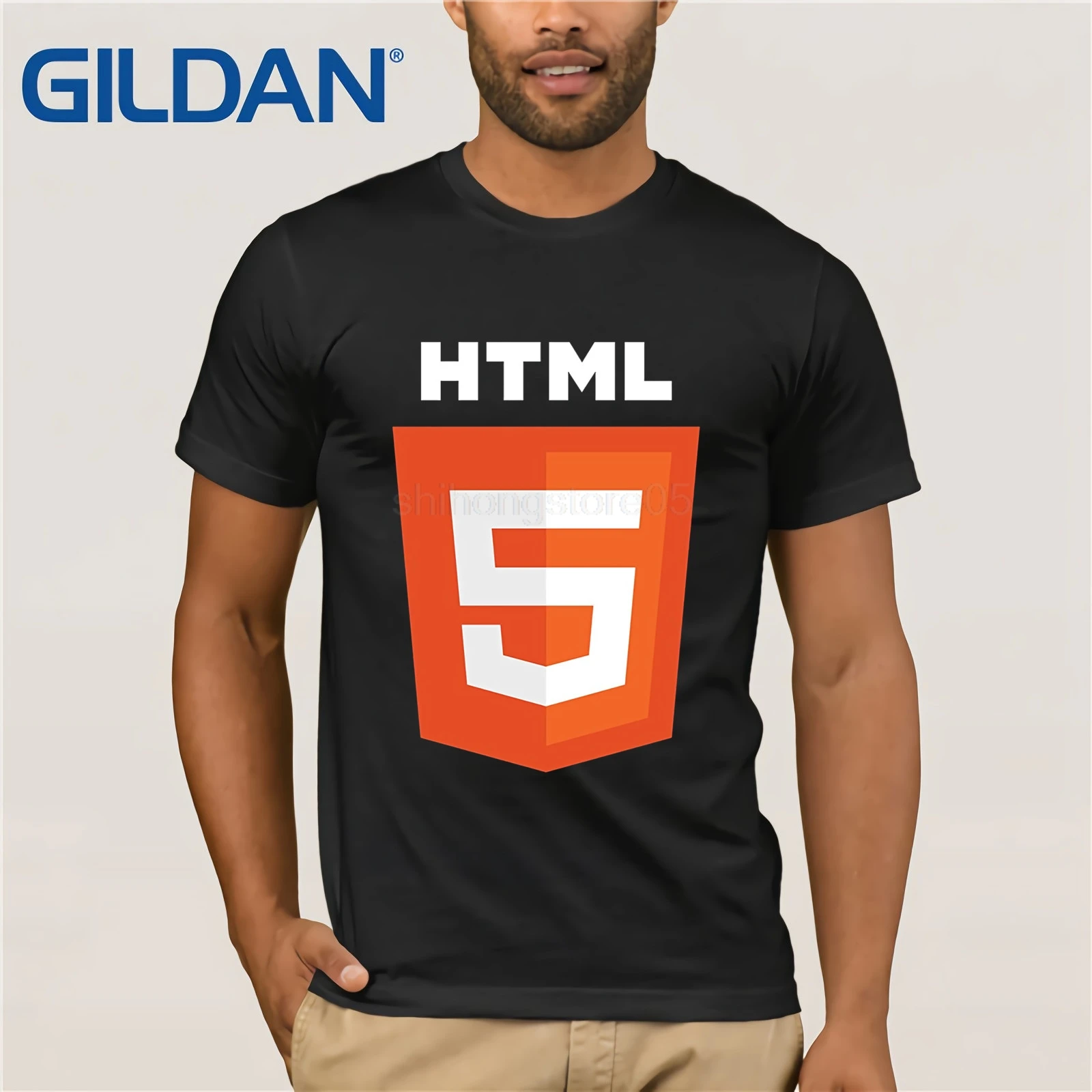 Html5 футболка с надписями языками и популярная футболки из 100% хлопка круглым