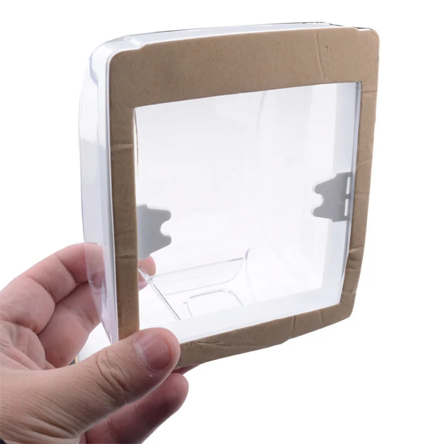 Waterproof cover new Водонепроницаемая Крышка для кольцевой кнопки, дверной звонок, дверной звонок, без смарт-провода, передатчик, винтовые пусковые устройства, двусторонняя лента - Цвет: Waterproof cover new