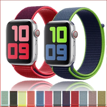 

Strap For Apple Watch band Apple Watch 5 4 44mm 42mm iwatch band 3 2 5 42mm 38mm Sport Loop correa Nylon loop bracelet Watchband