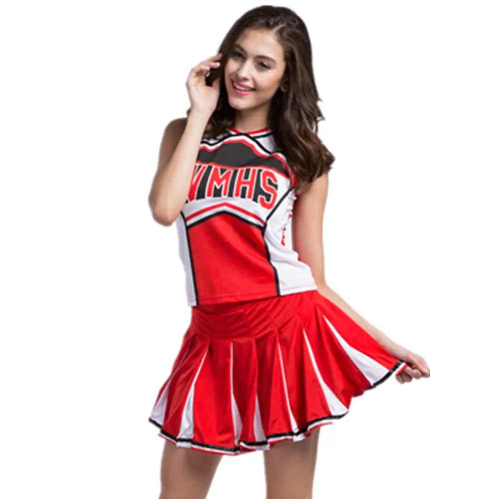 Пикантные High School для девушек Для женщин Glee-стиль костюм Болельщицы Необычные