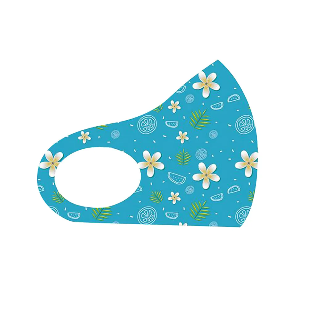 Детская маска для полости рта Моющиеся Многоразовые рот шапки Цветочный принт