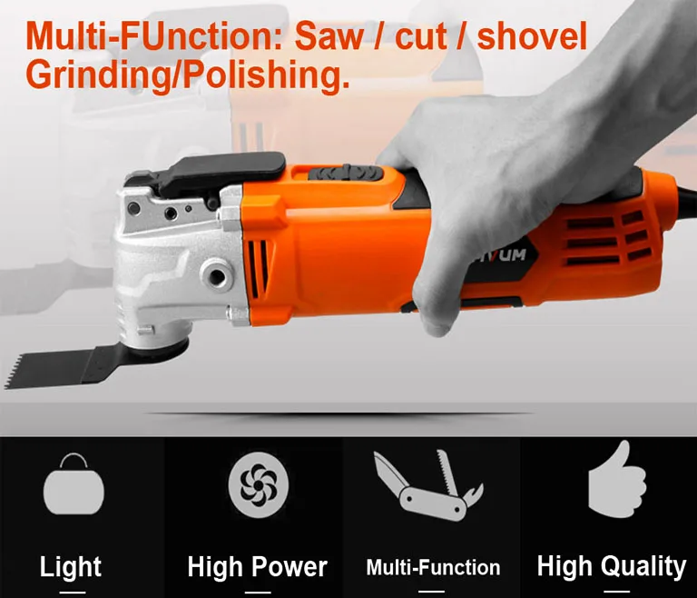 

Variable Speed Renovator Electric Multifunction Tool Oscillating Kit Multi-Tools Home Decoration Trimmer Electric Saw LOMVUM