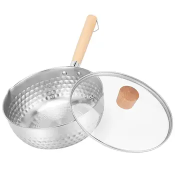 

Stainless Steel Cooking Pot with Lid Multifunctional Milk Pot Non-stick Soup Pot Noodle Pot