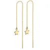 MinaMaMa acier inoxydable longue chaîne mince gland boule étoile papillon goutte boucle d'oreille pour femme enfileur boucles d'oreilles bijoux de mode