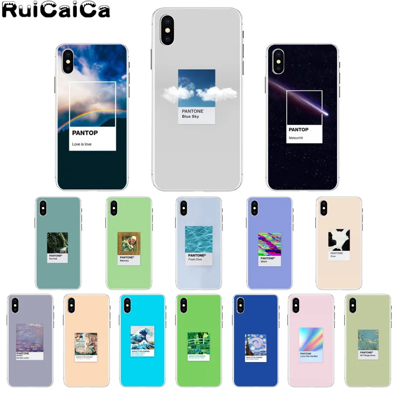 

RuiCaiCa Vingate Vincent Van Gogh Pantone Aesthetic art TPU Phone Case for iPhone X XS MAX 6 6s 7 7plus 8 8Plus 5 5S SE XR