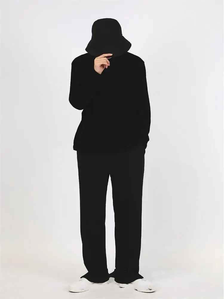 

Men's new casual pants Young fashion City trend Loose size pants with leg split autumn/winter style pants