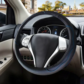 

Good Grip Steering Wheel Cover Black&Blue Unfaded Skid-proof Accessary