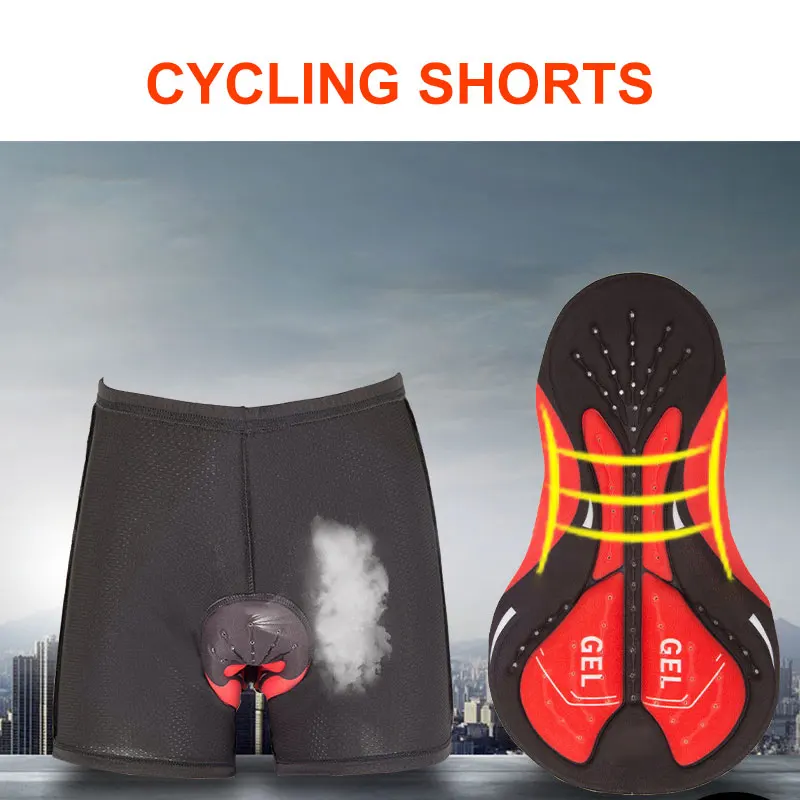 Wear-Resistant Competition Clothing Athletic Wear Bicycle Shorts Riding Shorts Outdoors Sports Fitness Road Black 5size