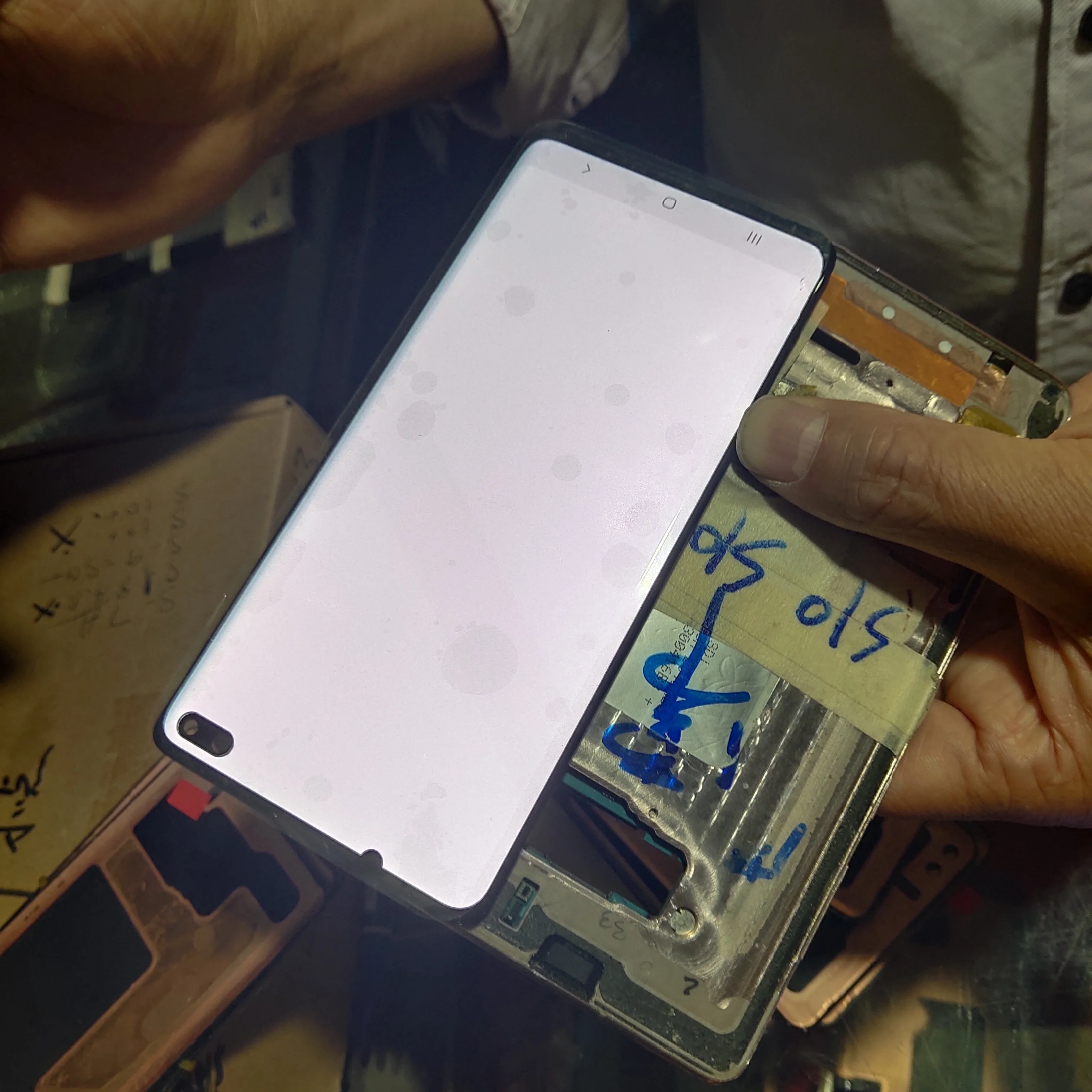 Оригинальный битых пикселей ЖК-дисплей для Samsung S10 + SM-G975F/DS G975U графический