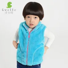 Bx0115, Детский жилет стиль, Осень-зима, корейский стиль, для мальчиков и девочек, двухслойный, толстый, теплый, с воротником-стойкой Ve