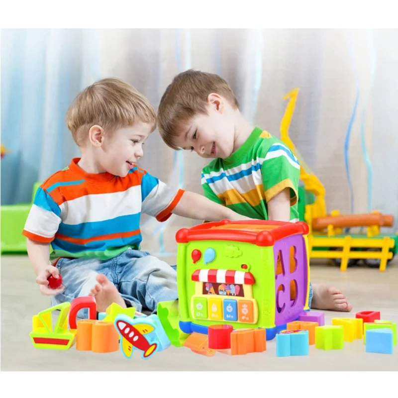 Children Multifunctional Learning Cube Toys KIDS Early Educational Clock Sort Six-side Box Puzzle Box Jouet Gift