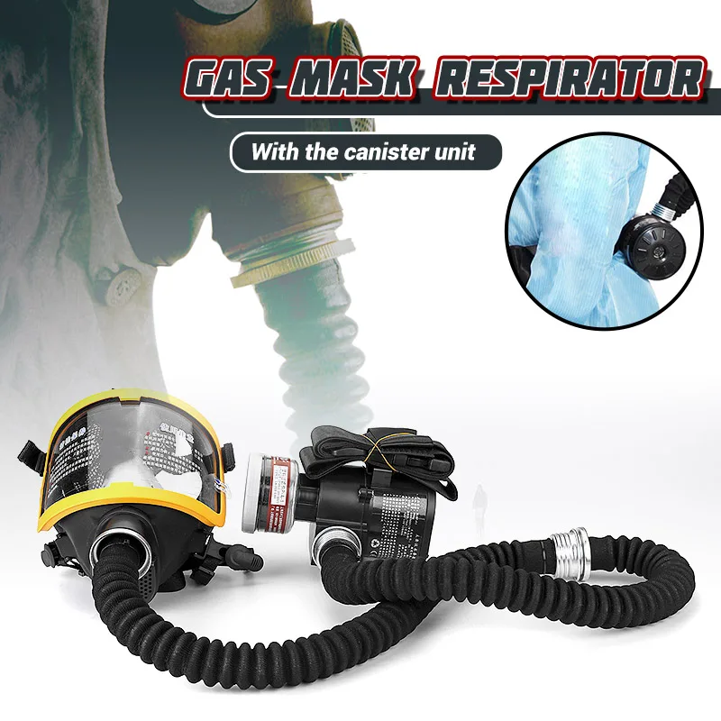 Electric Constant Air Flow Supplied Fed Full Face Gas Mask Breathing System Protective Respirator Mask Workplace Safety Device