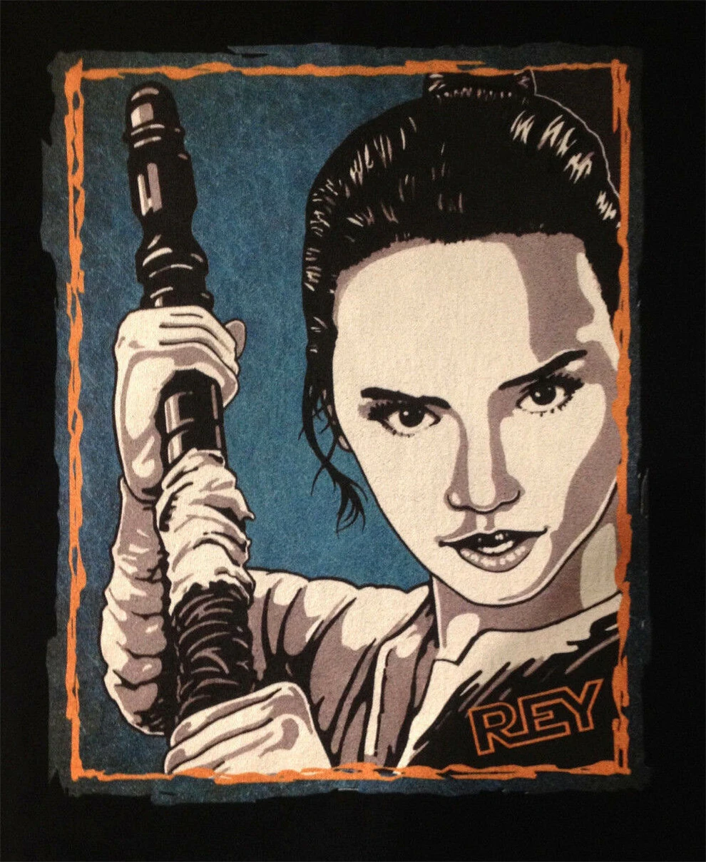 Rey Daisy Ridley Звездные войны Пробуждение силы оригинальная художественная футболка
