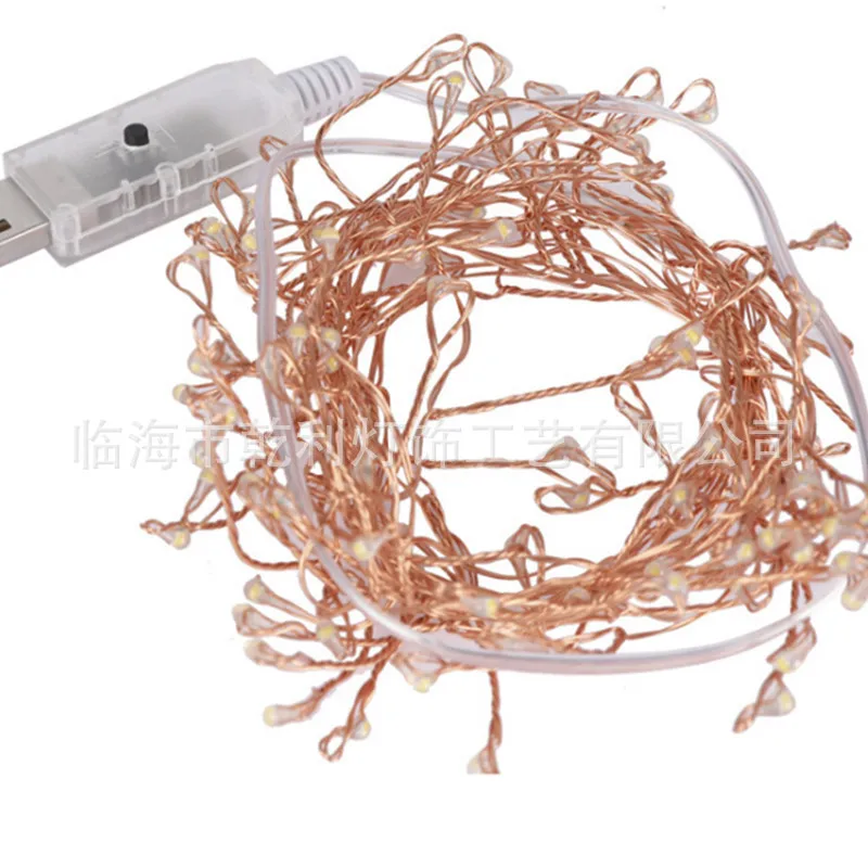 Лидер продаж светодиодный восемь Особенности USB Батарея коробка Медный провод Сигнальное освещение светодиодный Медный провод свет двор Рождество орнамент